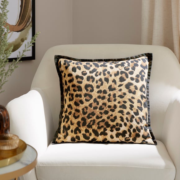 Leopard Print Square Cushion Cover