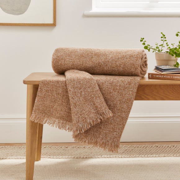 Marl Mohair Throw Blanket 130cm X 180cm