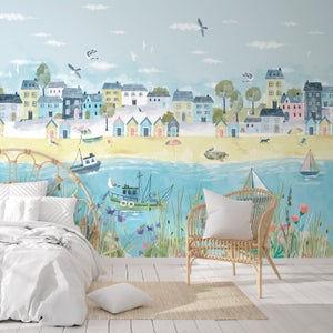Coastal Town Wall Mural