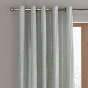 Harley Stripe Polycotton Blackout Eyelet Curtains
