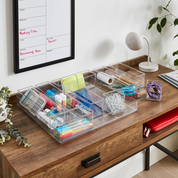 Pack Of 11 Desktop Storage Organisers