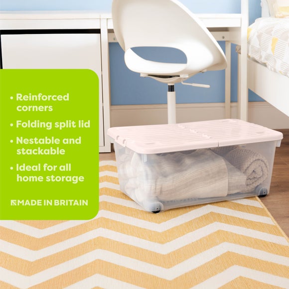 Wheeled Underbed Plastic Storage