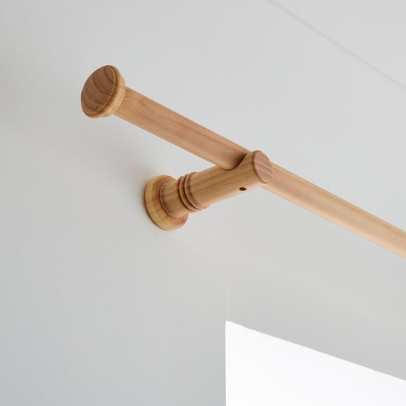 End Cap Stud Wood Curtain Pole Kit