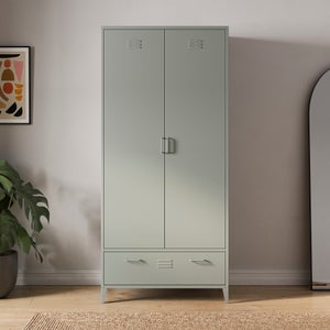 Helga Metal Double Wardrobe