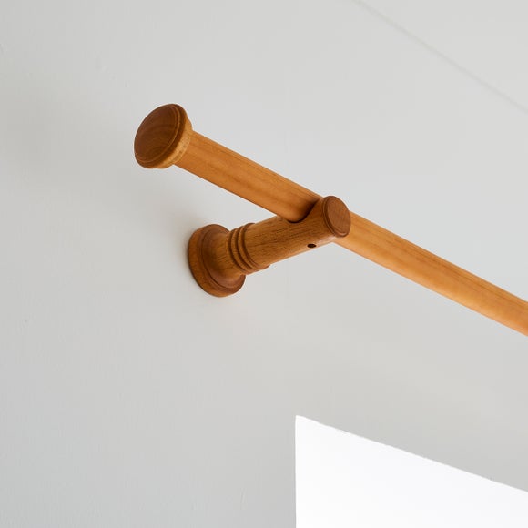 End Cap Stud Wood Curtain Pole Kit