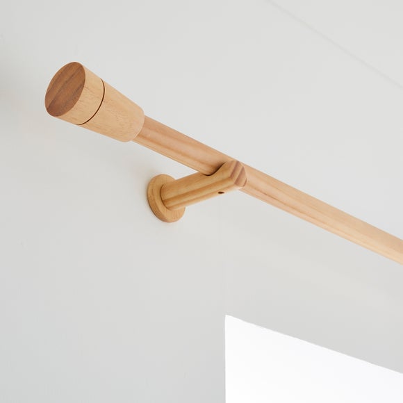 Flute Wood Curtain Pole