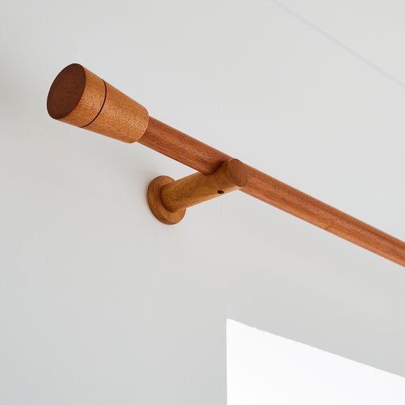 Flute Wood Curtain Pole
