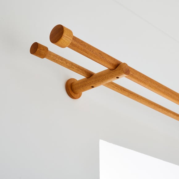 Click to view product details and reviews for Trinity Double Layer Wood Eyelet Curtain Pole.