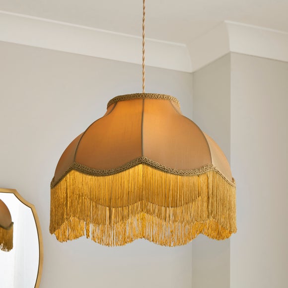 Carmona Fringed Velvet Lamp Shade