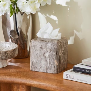 Hotel Marble Effect Tissue Box Cover