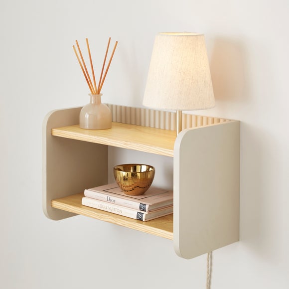 Click to view product details and reviews for Georgi Ribbed Shelved Wall Light.