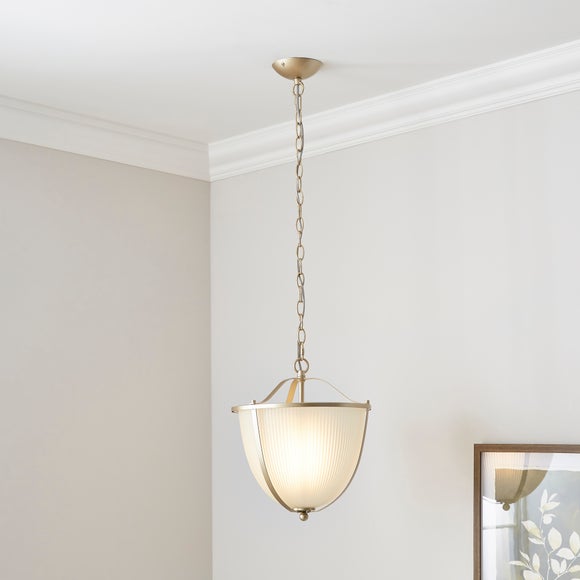 Click to view product details and reviews for Shelby Ribbed Frosted Pendant Light.