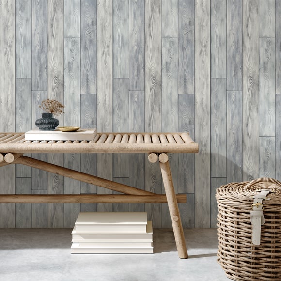 Rustic Wood Panel Wallpaper