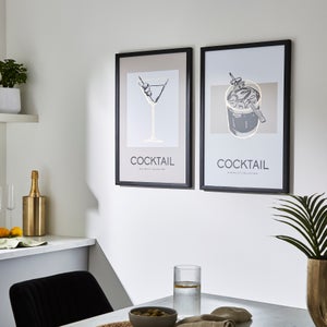 Set Of 2 Cocktail Framed Prints
