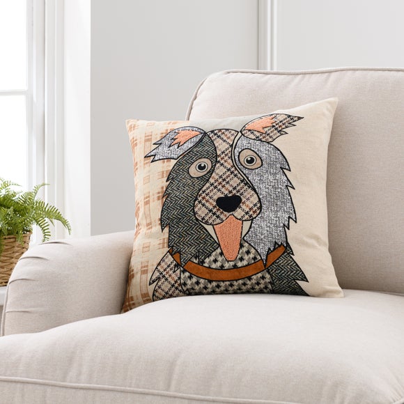 Click to view product details and reviews for Patchwork Collie Dog Square Cushion.