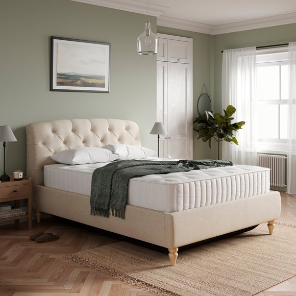 Arriana Ottoman Chesterfield Bed Frame Woven Fabric