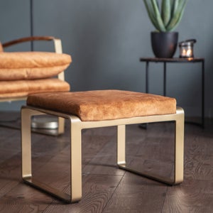 Cedar & Sage Cosette Footstool Ochre