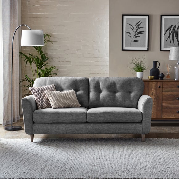 Return Sven Tonal Weave 3 Seater Sofa Grey