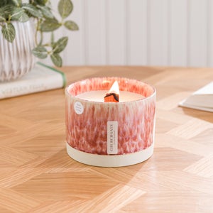 Churchgate Ceramic Glaze Mulberry & Geranium Crackle Candle