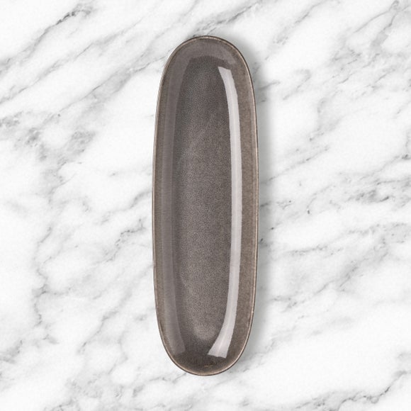 Click to view product details and reviews for Grey Reactive Stoneware Long Serving Platter.