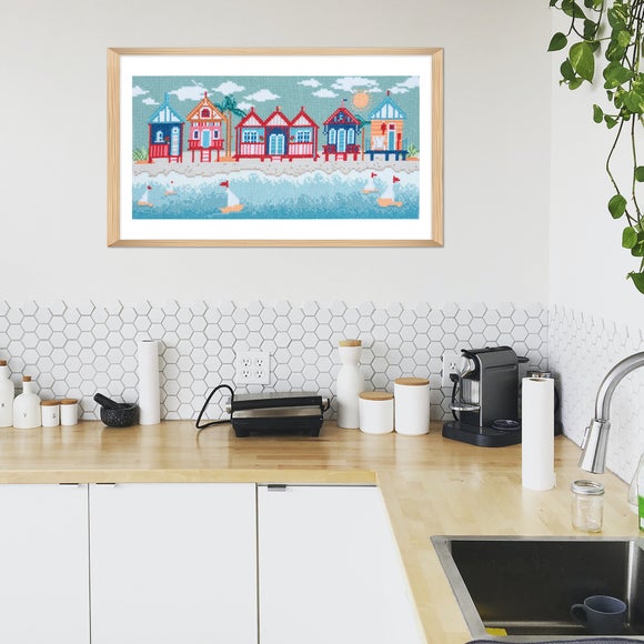 View Beach Hut Cross Stitch Kit