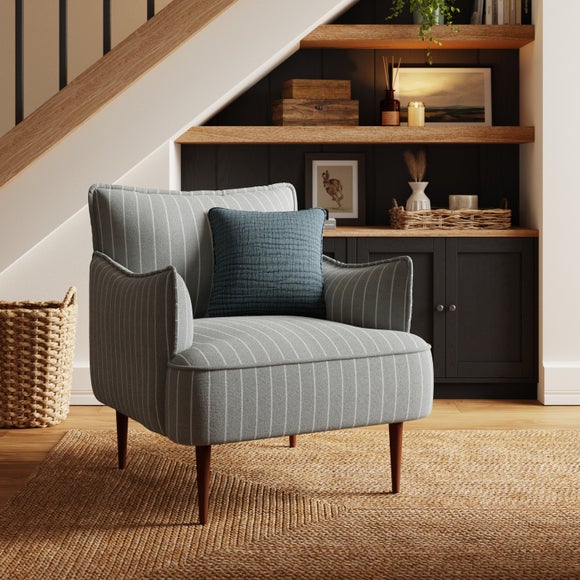 Click to view product details and reviews for Rylee Brushed Pinstripe Occasional Armchair.
