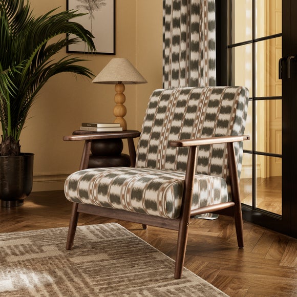 Click to view product details and reviews for Quinn Avis Green Stripe Paddle Arm Occasional Armchair.