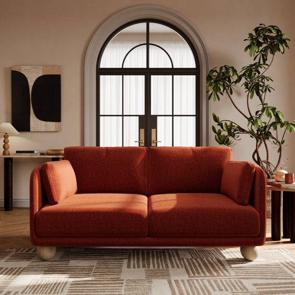 Armitage Chenille 2 Seater Sofa With Ball Feet