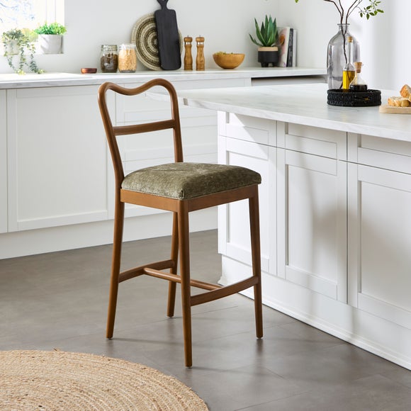 Betsie Counter Height Barstool Olive Chenille