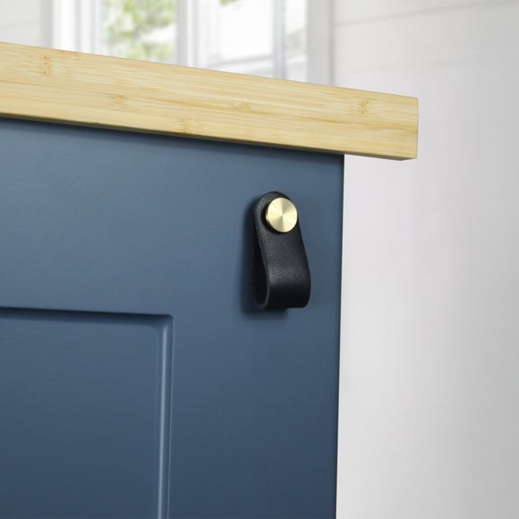 View Set Of 2 Contemporary Leather Pull Cabinet Handles View Set Of 2 Contemporary Leather Pull Cabinet Handles