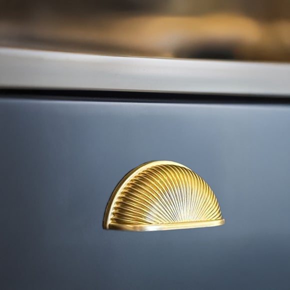 View Set Of 2 Modern Chic Half Circle Ribbed Cabinet Handles View Set Of 2 Modern Chic Half Circle Ribbed Cabinet Handles