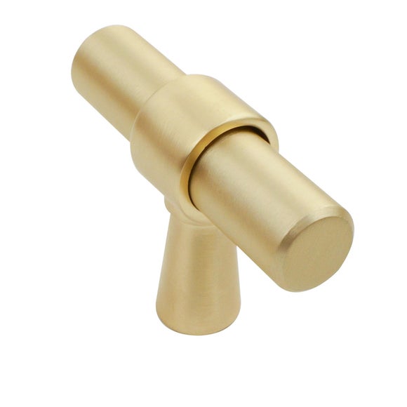 Set of 2 Smooth T Cabinet Handles