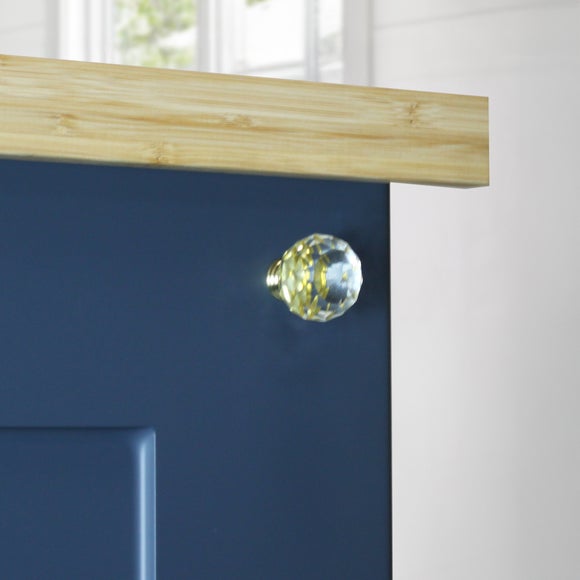 Photo 1 of Set Of 2 Crystal Ball Glass Cupboard Door Knobs