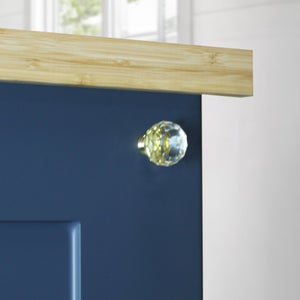 Set Of 2 Crystal Ball Glass Cupboard Door Knobs
