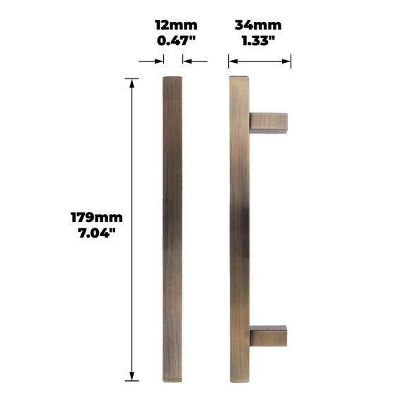 Photo 5 of Set Of 2 Square T Bar Cabinet Handles Photo 5 of Set Of 2 Square T Bar Cabinet Handles