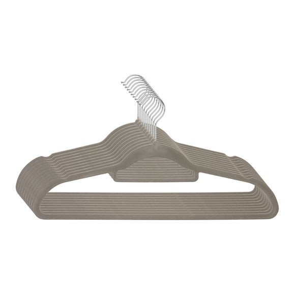 Set of 10 Flocked Hangers