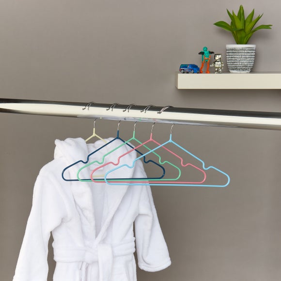 Set Of 5 Coated Kids Hangers
