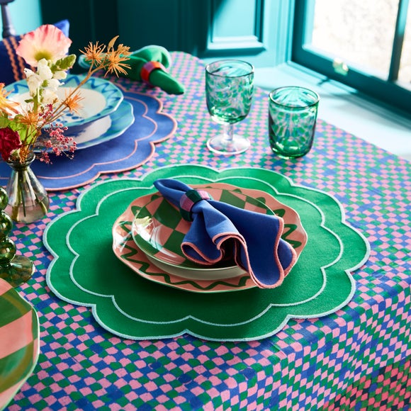 Click to view product details and reviews for Sophie Robinson Pack Of 2 Scalloped Placemats.