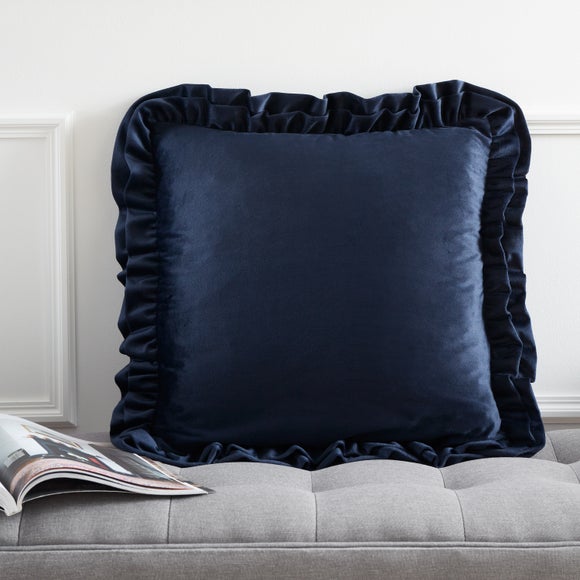 Catherine Lansfield So Soft Velvet Touch Double Frill Square Cushion