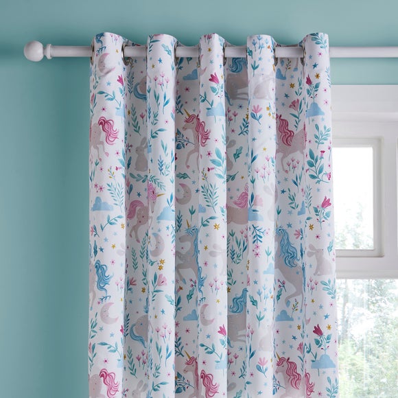 View Unicorn Meadow Blackout Eyelet Curtains View Unicorn Meadow Blackout Eyelet Curtains