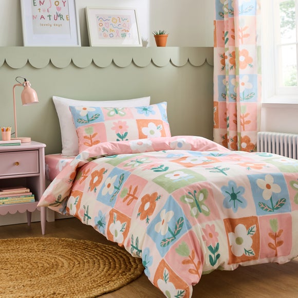 Patchwork Floral Polycotton Duvet Cover & Pillowcase Set