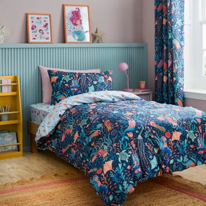 Mythical Mermaids Polycotton Duvet Cover & Pillowcase Set