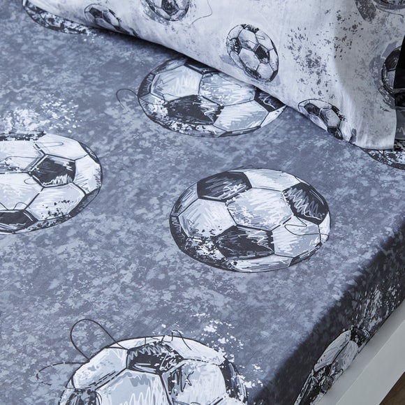 Click to view product details and reviews for Pack Of 2 Sketched Football Polycotton Single Fitted Sheets.