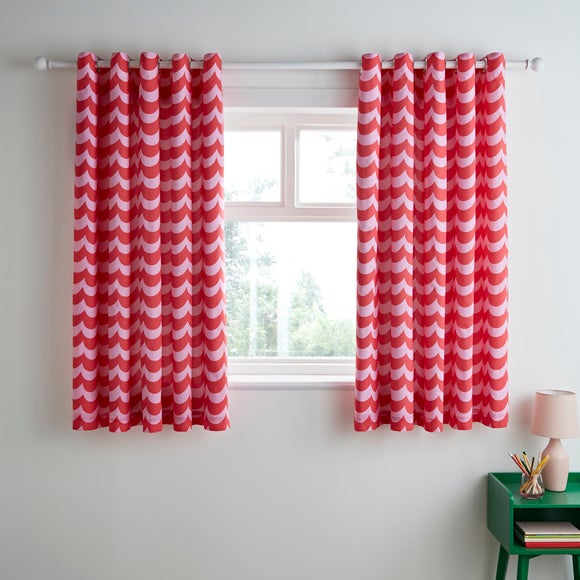 Click to view product details and reviews for Pink Scallop Blackout Eyelet Curtains. Click to view product details and reviews for Pink Scallop Blackout Eyelet Curtains.
