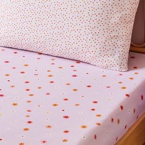 Pack Of 2 Daisy Ditsy Polycotton Single Fitted Sheets