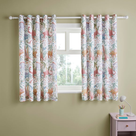 Click to view product details and reviews for Pastel Dino Blackout Eyelet Curtains.