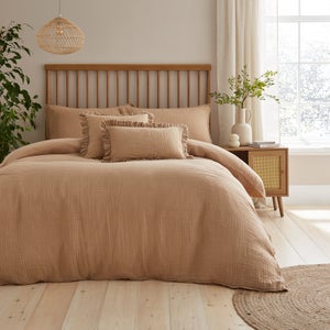 Cotton Muslin Duvet Cover And Pillowcase Set
