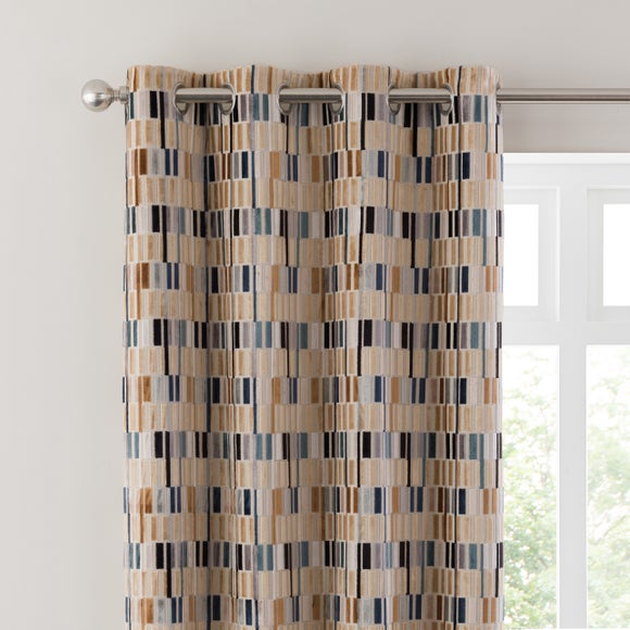 Pelosa Cut Velvet Eyelet Curtains
