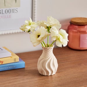 Organic Twist Ceramic Bud Vase