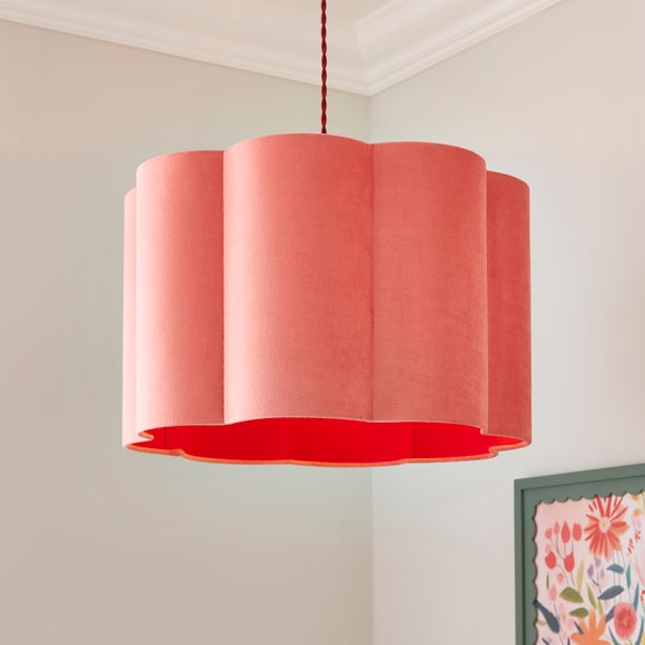 Alex Velvet Easy Fit Drum Lamp Shade